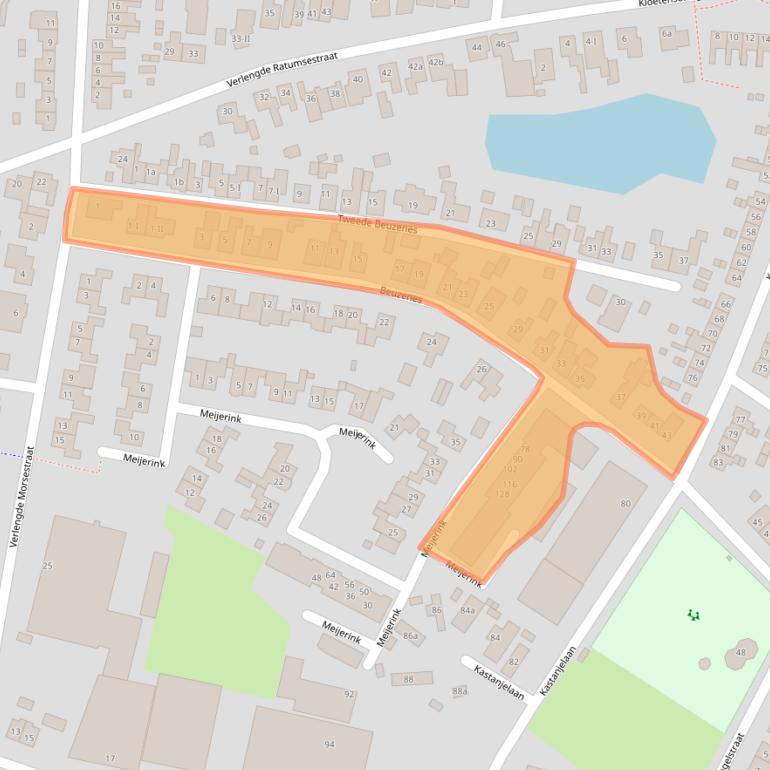 Kaart van postcodegebied 7101VV.