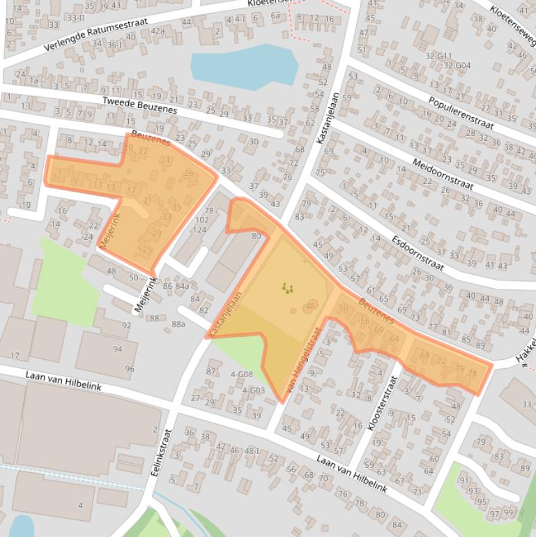 Kaart van postcodegebied 7101VZ.