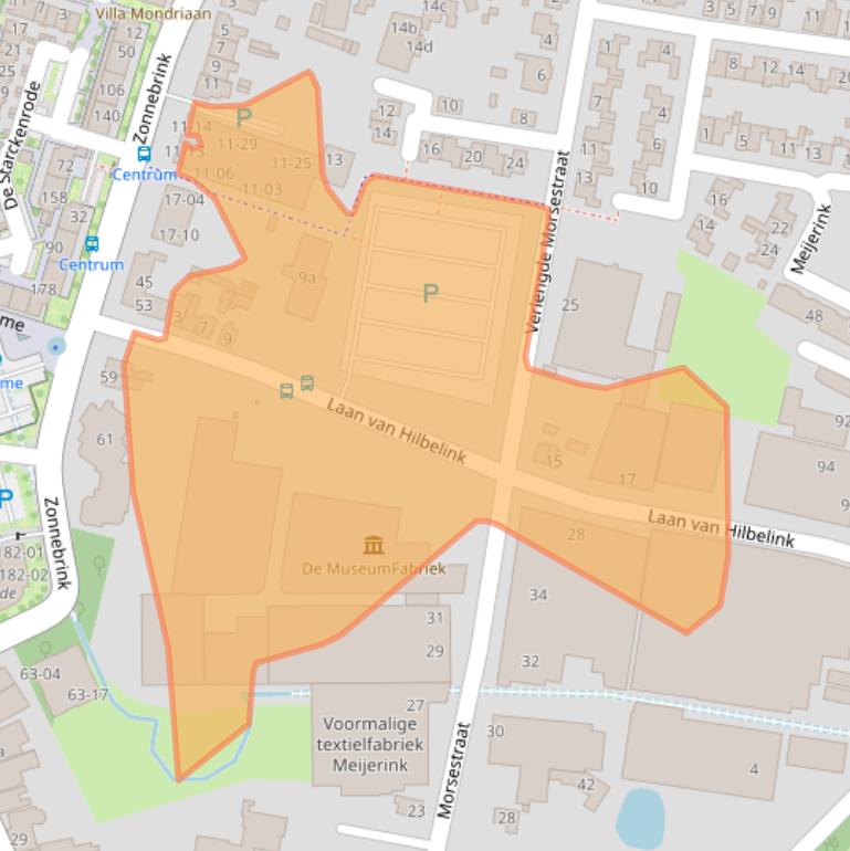 Kaart van postcodegebied 7101WG.