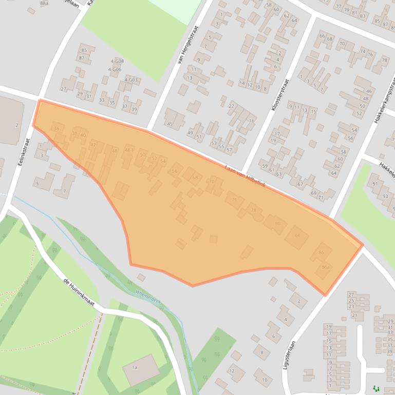 Kaart van postcodegebied 7101WN.