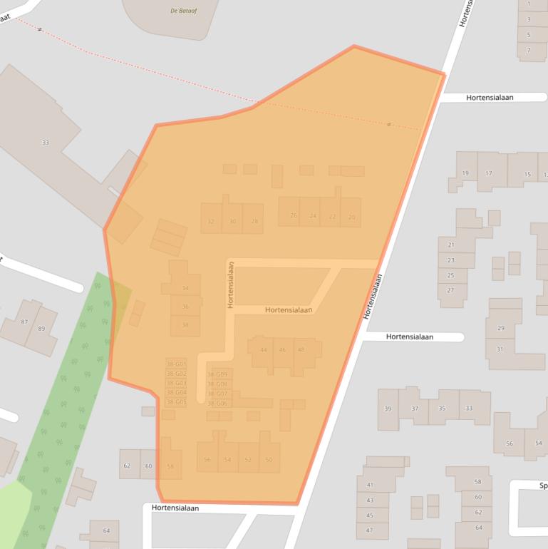 Kaart van postcodegebied 7101XG.