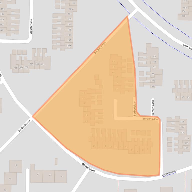 Kaart van postcodegebied 7101ZR.