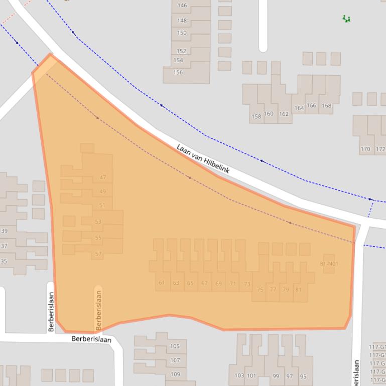 Kaart van postcodegebied 7101ZS.