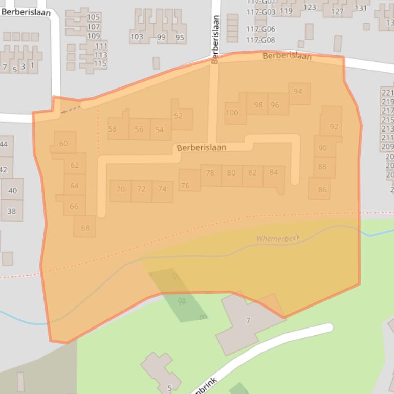 Kaart van postcodegebied 7101ZZ.