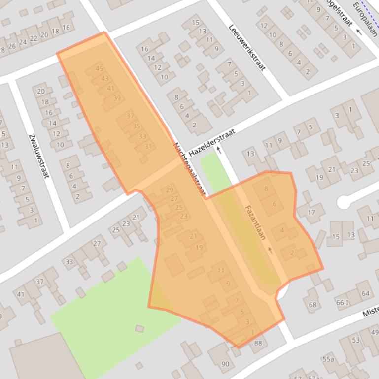 Kaart van postcodegebied 7102AR.