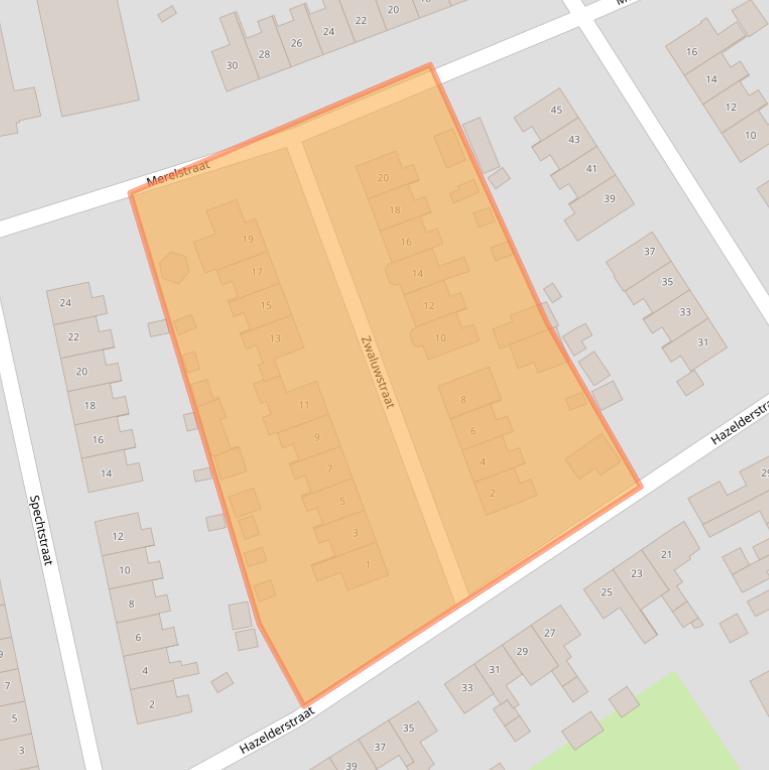 Kaart van postcodegebied 7102AT.