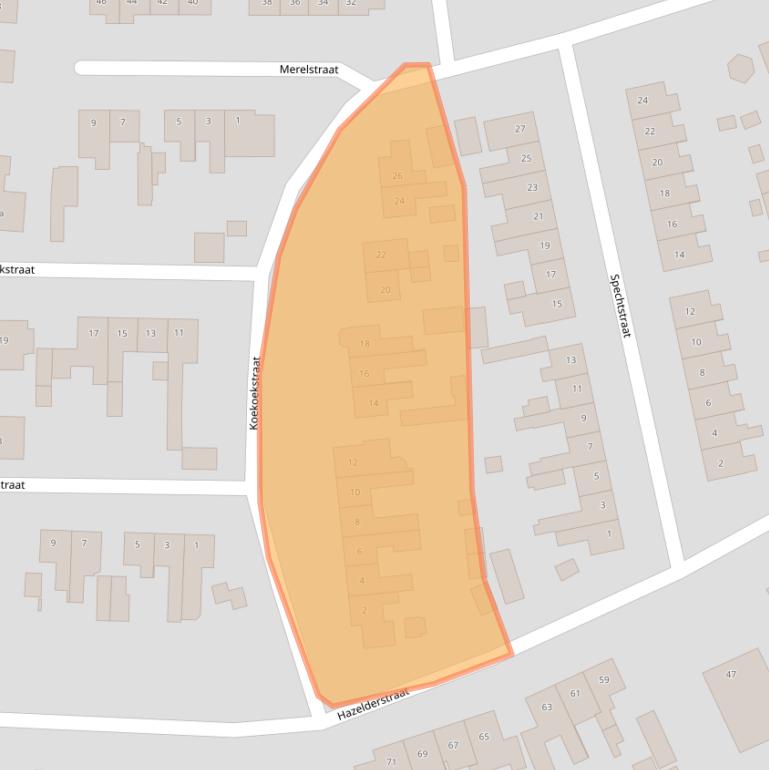 Kaart van postcodegebied 7102AZ.