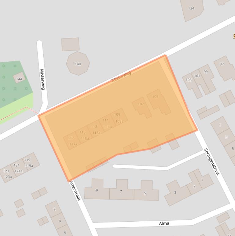 Kaart van postcodegebied 7102BH.