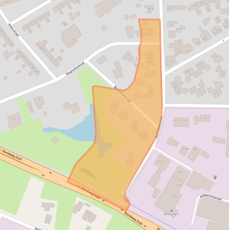 Kaart van postcodegebied 7102BX.