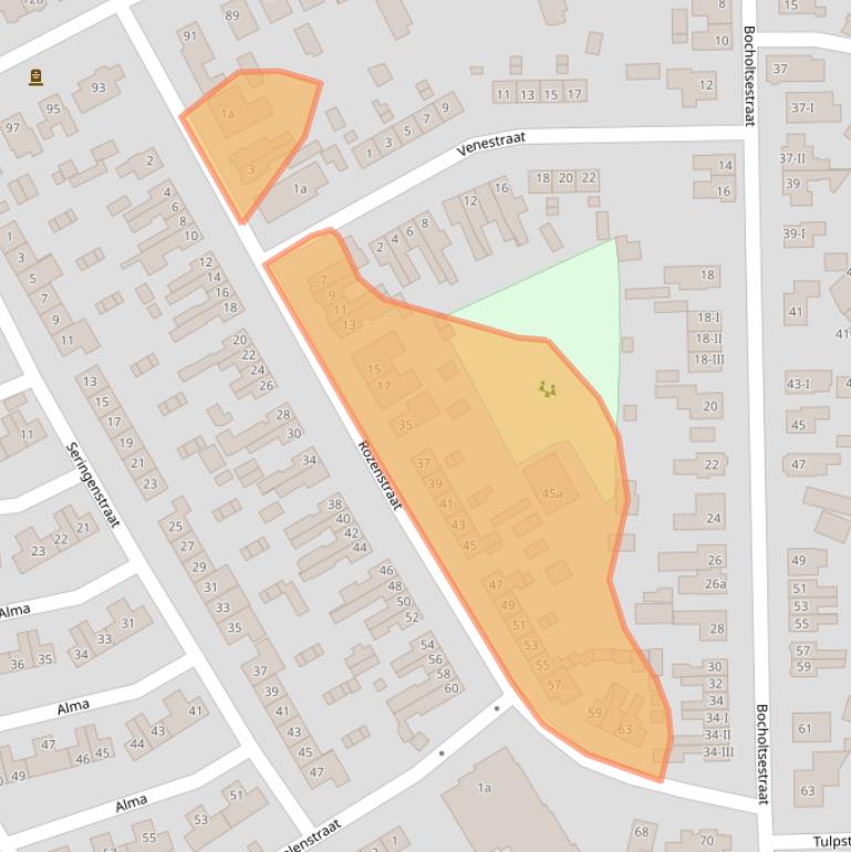 Kaart van postcodegebied 7102CA.