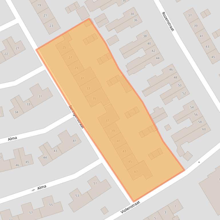 Kaart van postcodegebied 7102CE.