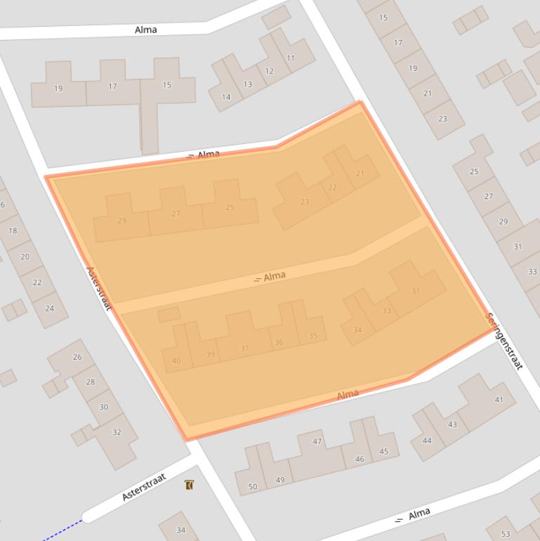 Kaart van postcodegebied 7102CH.