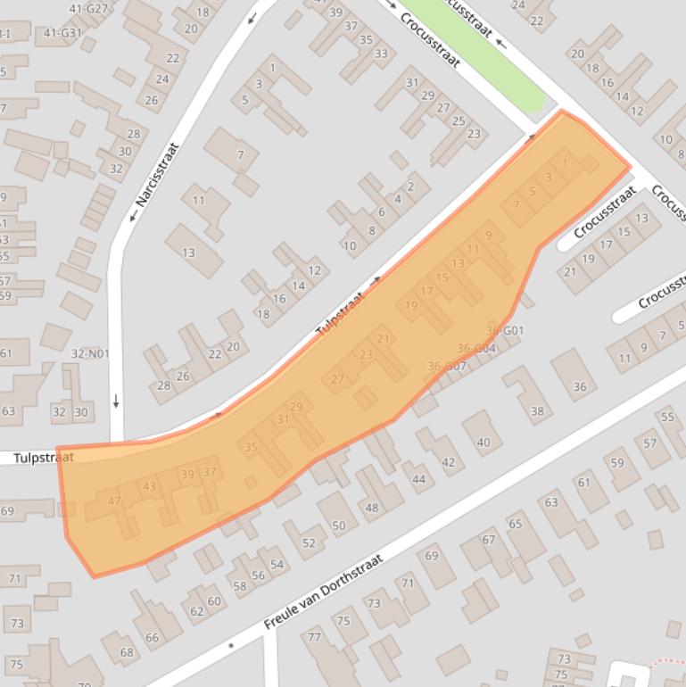 Kaart van postcodegebied 7102CP.