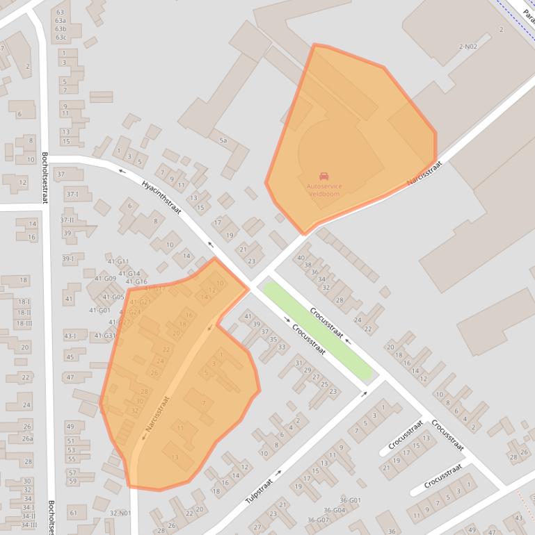 Kaart van postcodegebied 7102CS.