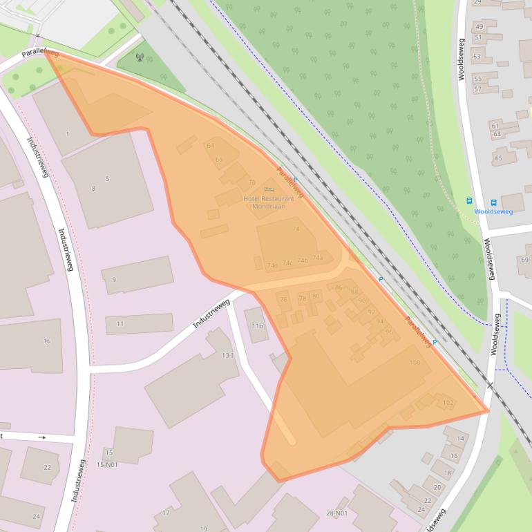 Kaart van postcodegebied 7102DH.