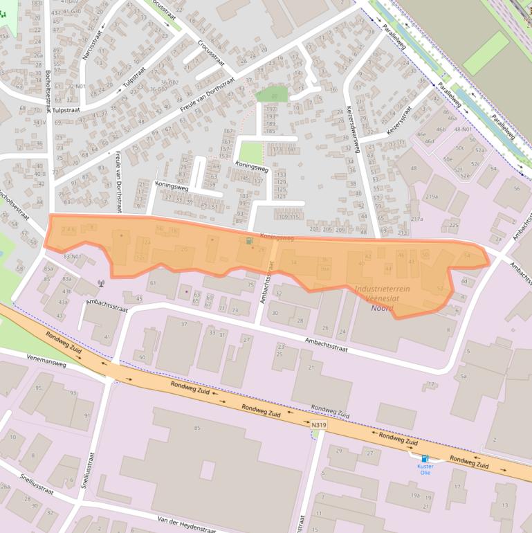 Kaart van postcodegebied 7102DV.