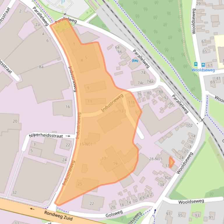 Kaart van postcodegebied 7102DX.