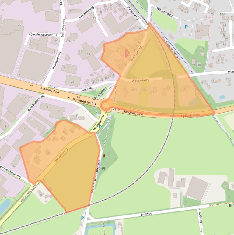 Kaart van postcodegebied 7102EE.