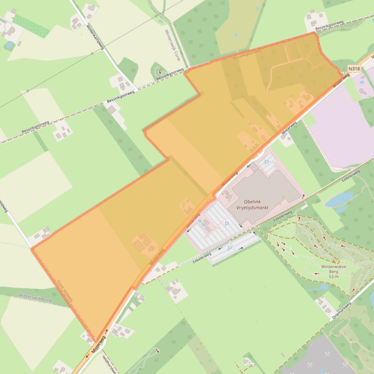 Kaart van postcodegebied 7102EP.