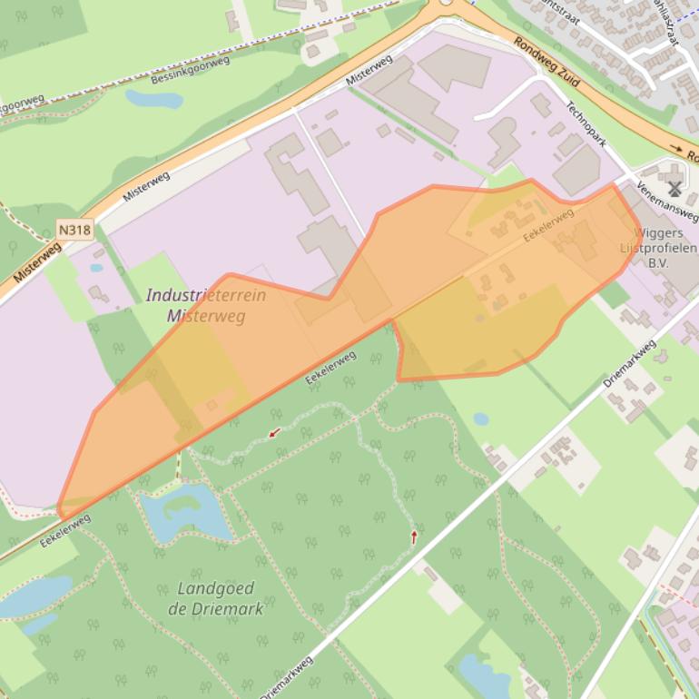 Kaart van postcodegebied 7102ES.