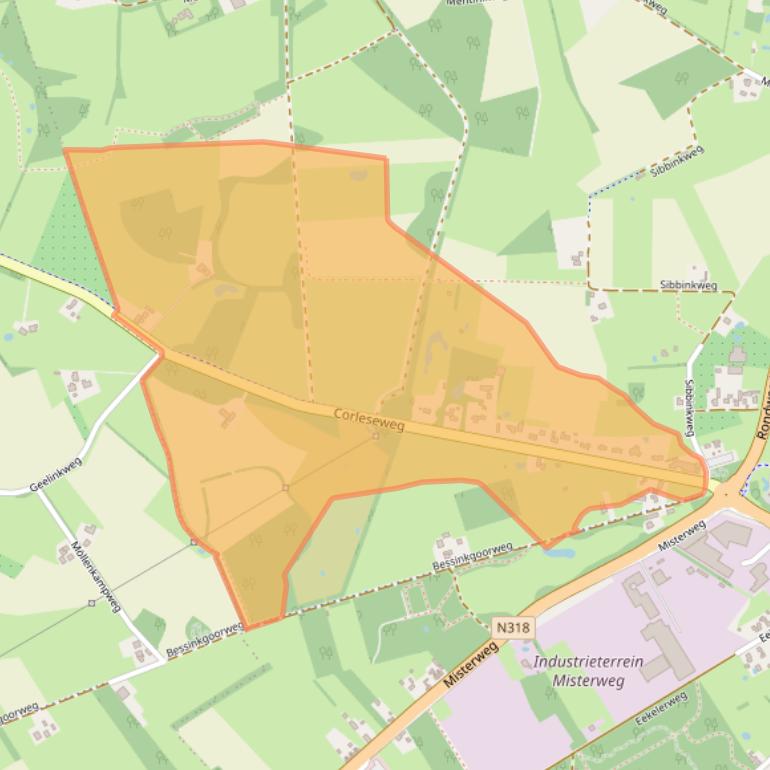 Kaart van postcodegebied 7102EV.