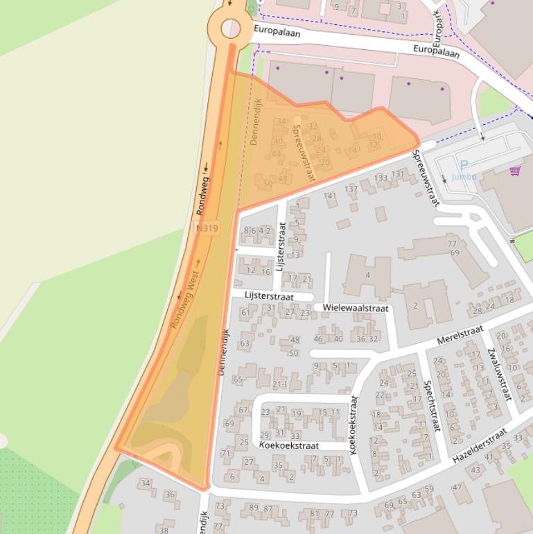 Kaart van postcodegebied 7102HJ.