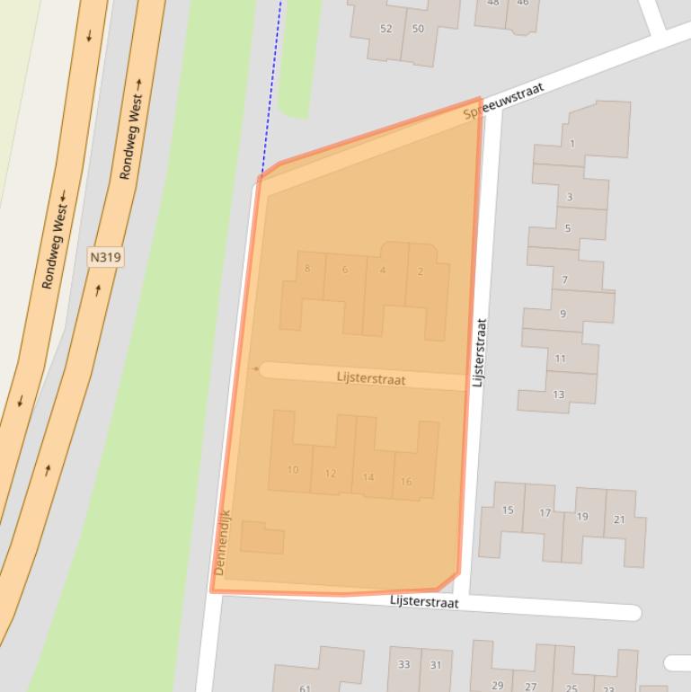 Kaart van postcodegebied 7102HN.