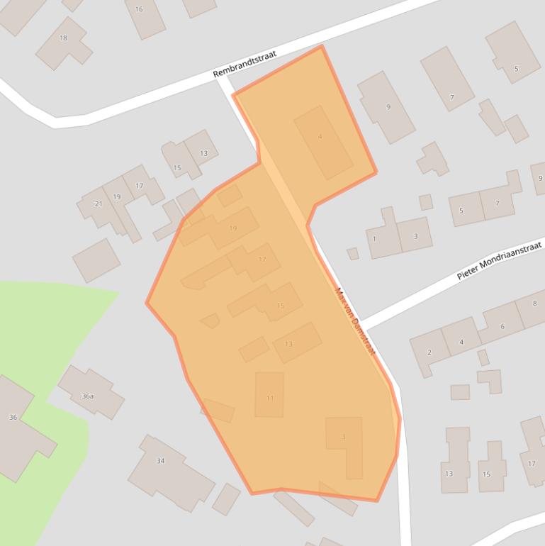 Kaart van postcodegebied 7103AC.