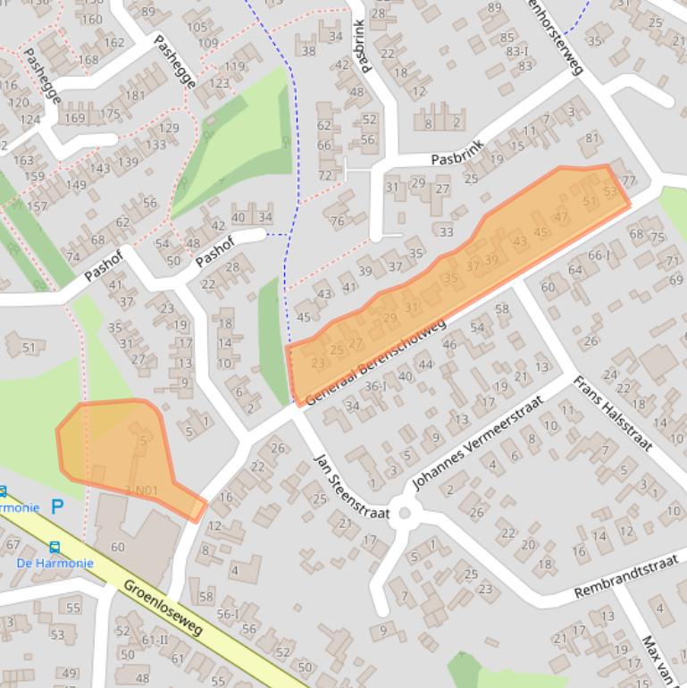 Kaart van postcodegebied 7103AK.