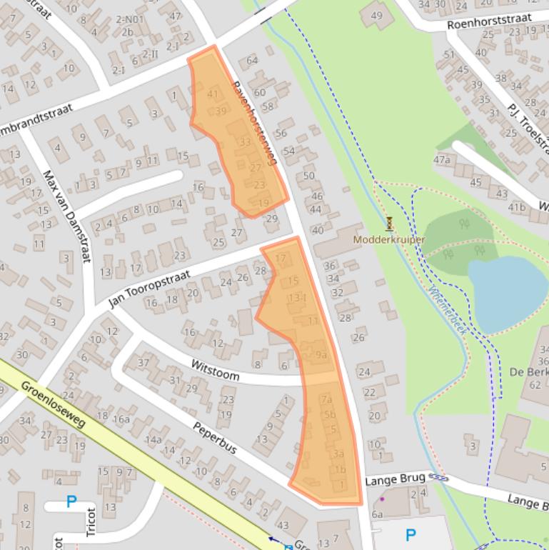 Kaart van postcodegebied 7103AP.