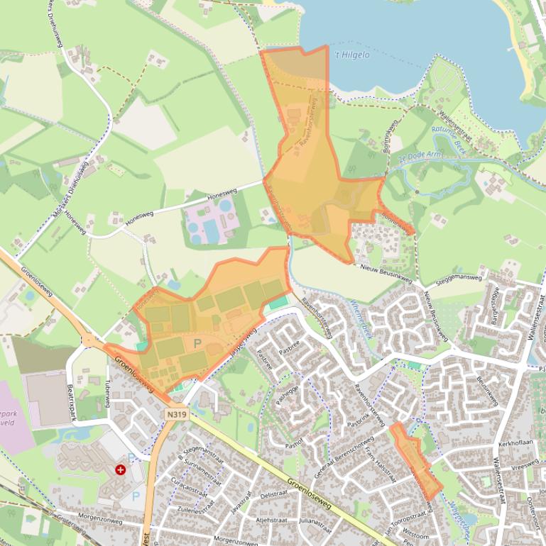 Kaart van postcodegebied 7103AV.