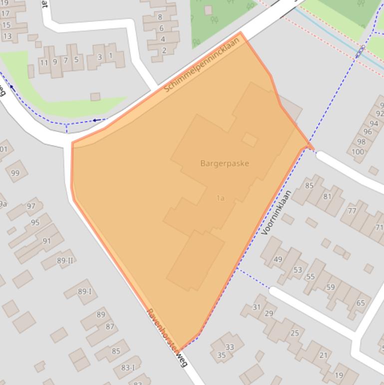 Kaart van postcodegebied 7103AW.