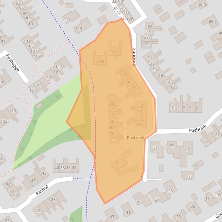 Kaart van postcodegebied 7103BE.