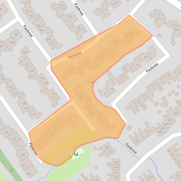 Kaart van postcodegebied 7103BW.