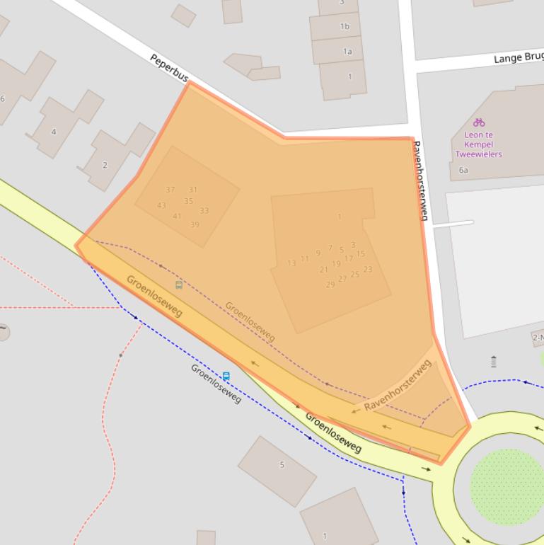 Kaart van postcodegebied 7103CW.