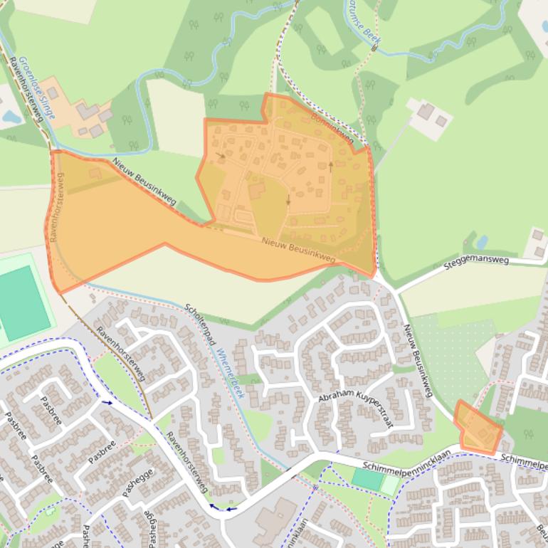 Kaart van postcodegebied 7103DJ.