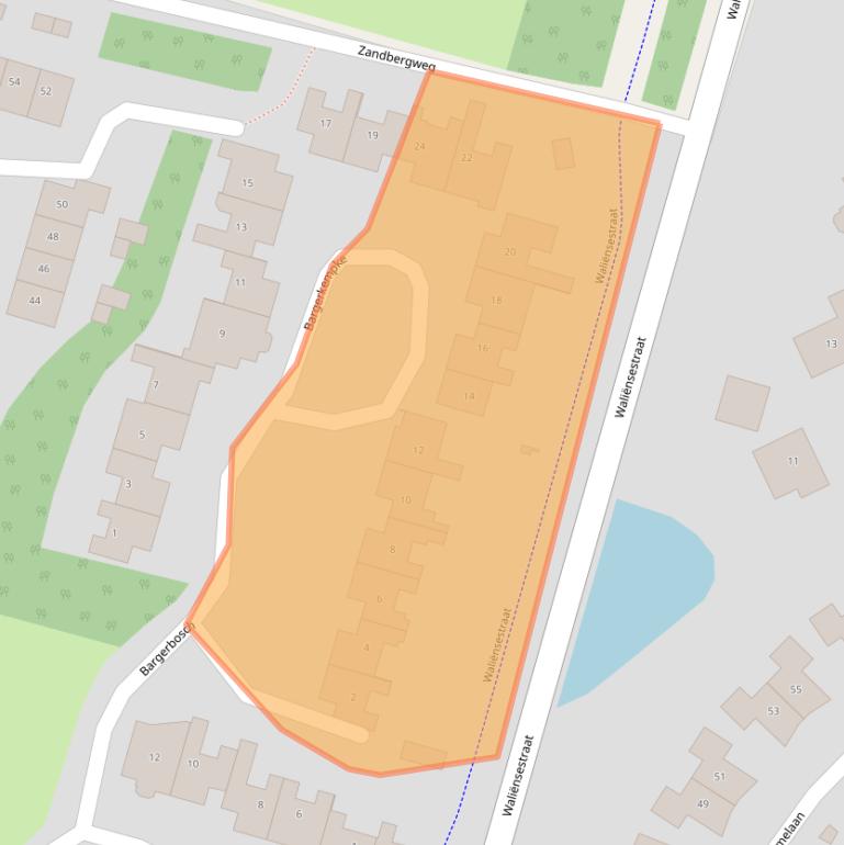 Kaart van postcodegebied 7103DZ.