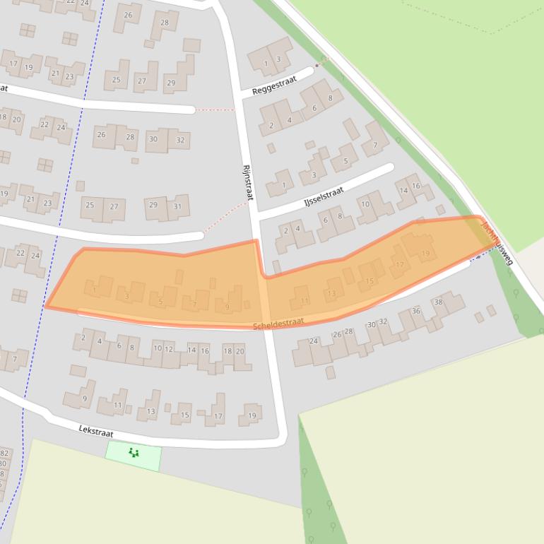 Kaart van postcodegebied 7103EH.