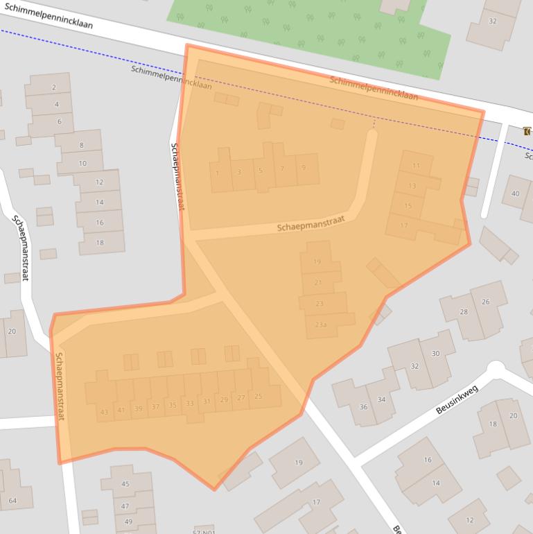 Kaart van postcodegebied 7103GA.