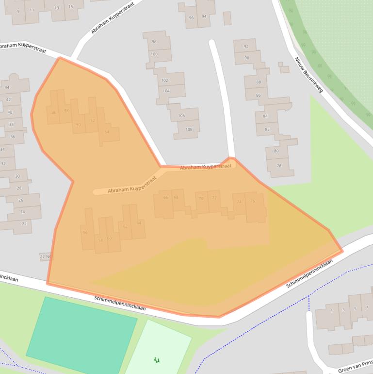 Kaart van postcodegebied 7103GR.