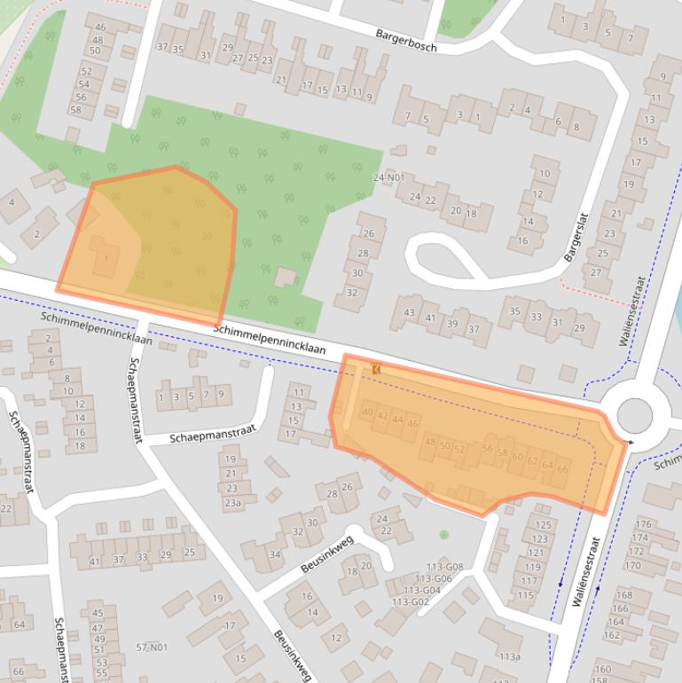 Kaart van postcodegebied 7103GX.