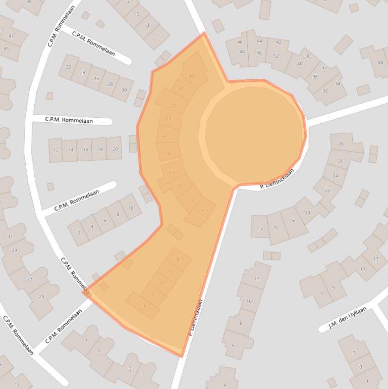 Kaart van postcodegebied 7103JA.