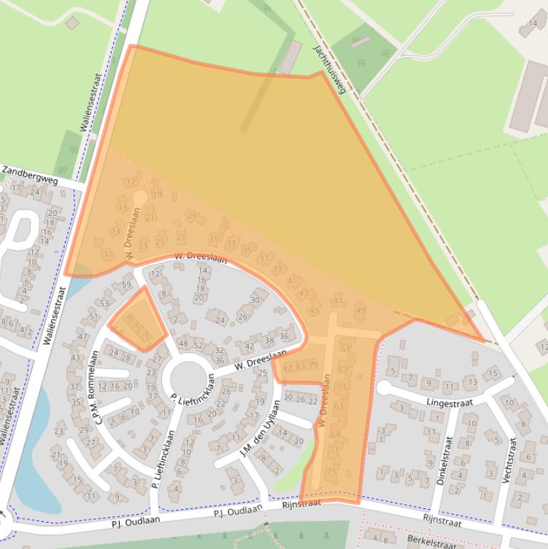 Kaart van postcodegebied 7103JE.