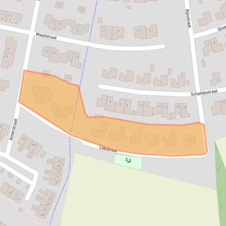Kaart van postcodegebied 7103JS.