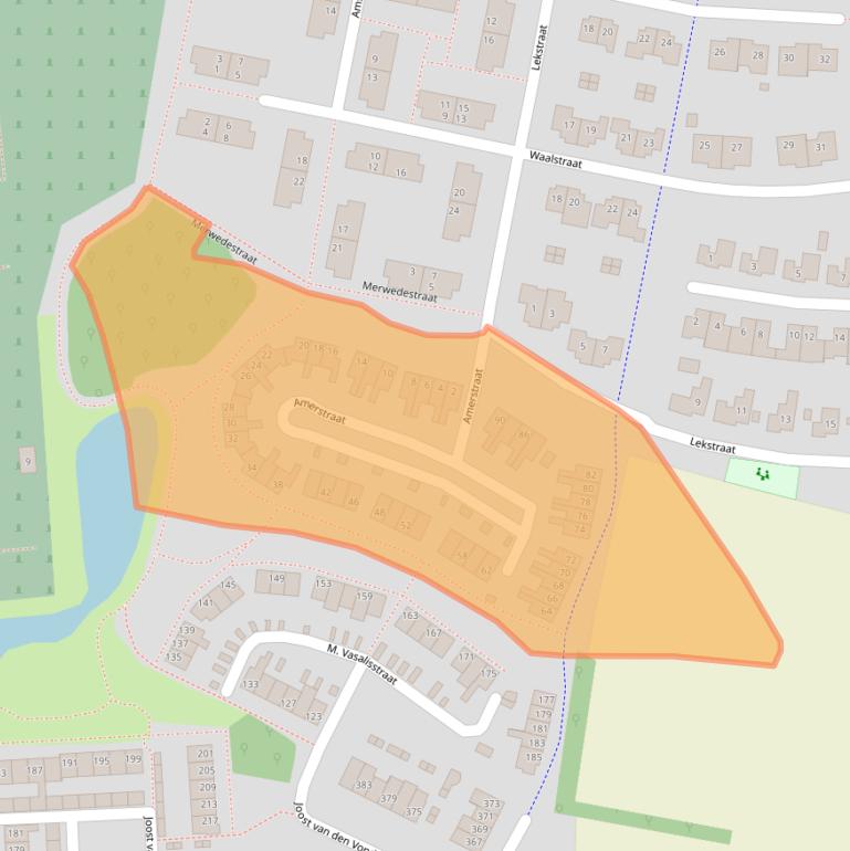Kaart van postcodegebied 7103JW.