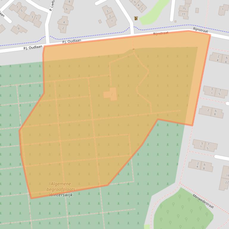 Kaart van postcodegebied 7103KD.