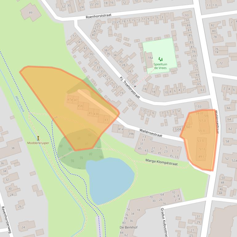 Kaart van postcodegebied 7103WV.