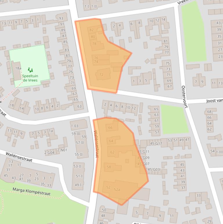 Kaart van postcodegebied 7103XC.