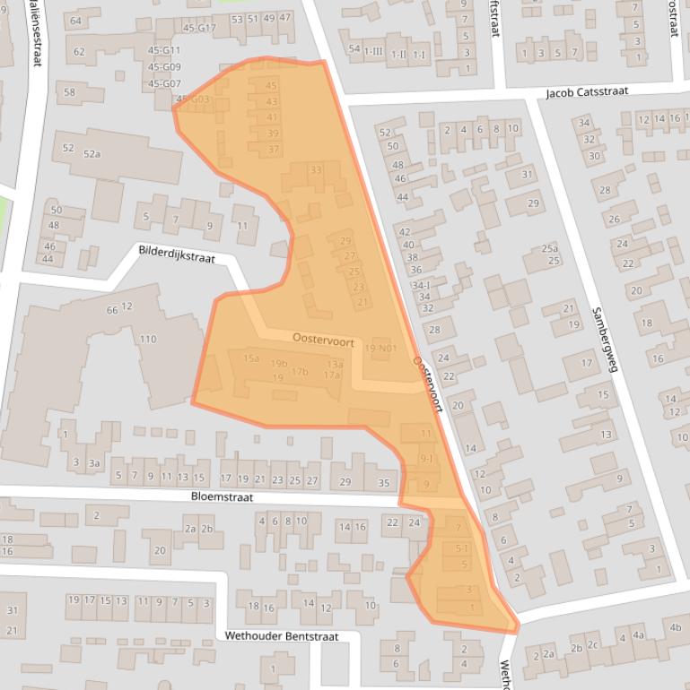 Kaart van postcodegebied 7103XK.