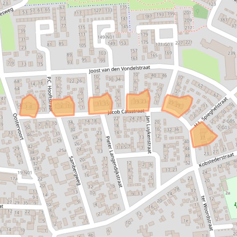 Kaart van postcodegebied 7103ZE.